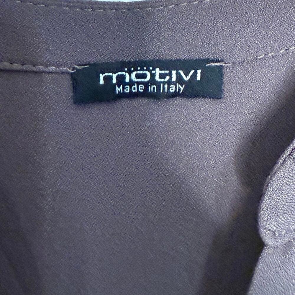 Motivi shirt dress with belt long sleeves brown black made in Italy - Picture 2 of 6
